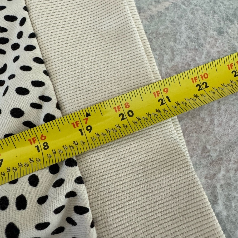 Calia Crewneck Sweatshirt Cream With Black Spots XS - Picture 7 of 8